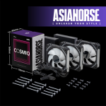 Asiahorse COSMIQ ARGB 120mm Daisy Chain PWM Fan (3-Pack) - Image 5